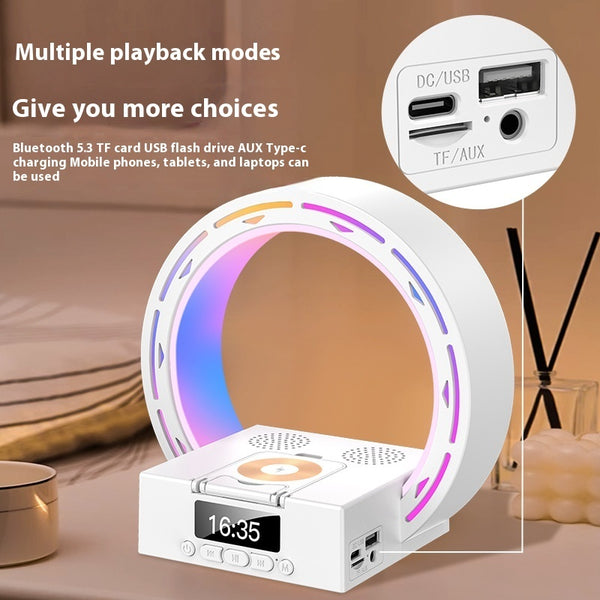 Bluetooth Speaker Seven-color Ambience Light Wireless Charging Small Night Lamp